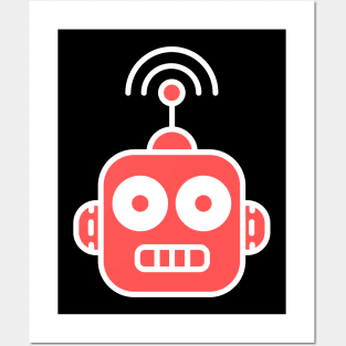 Retro Robot Icon Posters and Art